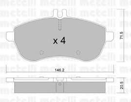 Колодки гальмівні (передні) MB C-class (W204/W205) 07-/E-class (W212) 09-16/SLK (R172) 11-