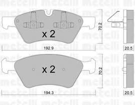 Колодки гальмівні (передні) MB E-class (W211)/M-class (W164)/R-class (W251) 03-14/G-class (W463) 04