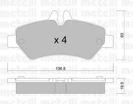 Колодки гальмівні (задні) MB Sprinter 209-319CDI/VW Crafter 06-