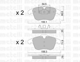 Колодки гальмівні (передні) Ford Mondeo/Galaxy/S-Max/Volvo XC70/V70/S80 07-16