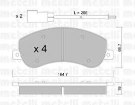Колодки гальмівні (передні) Ford Transit 06-14/Transit Connect 06-13 (RWD) (+датчики)