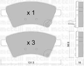 Колодки гальмівні (передні) Fiat Sedici 06-14/Suzuki SX4 06-