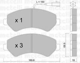 Колодки гальмівні (передні) Citroen Jumper/Fiat Ducato/Peugeot Boxer 06- R16 (+датчик)