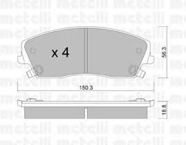 Колодки гальмівні (передні) Chrysler 300 04-