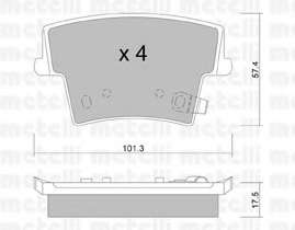 Колодки гальмівні (задні) Chrysler 300C 04-/Lancia Thema 11-14