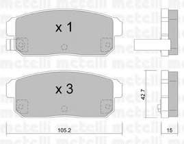 Колодки гальмівні (задні) Chevrolet Cruze 00-08/Mazda RX-8 03-12/Suzuki Ignis 00-05