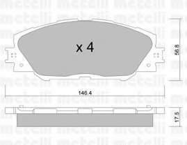 Колодки гальмівні (передні) Toyota Auris 10-18/Prius 08-/Rav4 III/IV 06-
