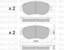 Комплект тормозных колодок, дисковый тормоз