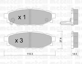 Колодки гальмівні (задні) Subaru Forester/Impreza 08-/Legacy 03-14/Outback 03-/Toyota GT 12-