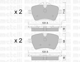 Колодки гальмівні (передні) Mini (R50/R53/R52/R56/R57/R58/R59) 01-16