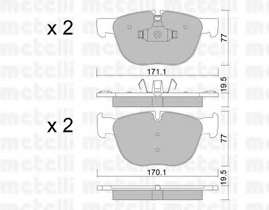 Колодки гальмівні (передні) BMW X4 (F26) 14-18/X5 (E70/F15/F85) 06-18/X6 (E71/E72/F16/F86) 08-19
