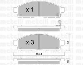Колодки гальмівні (передні) Mitsubishi L200 05-/Pajero Sport II 08-