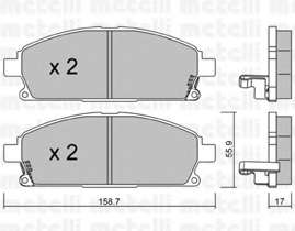 Колодки гальмівні (передні) Nissan X-Trail 01-13/Pathfinder 97-04 (з аморт. коливання)
