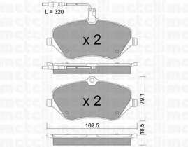 Комплект тормозных колодок, дисковый тормоз