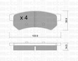Колодки гальмівні (задні) Chevrolet Lacetti 05-/Nubira 05-11
