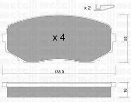 Колодки гальмівні (передні) Mazda CX-7/CX-9/Mitsubishi L200/Pajero Sport 06-