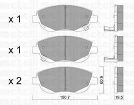 Колодки гальмівні (передні) Toyota Avensis 08-18/Verso 09-18