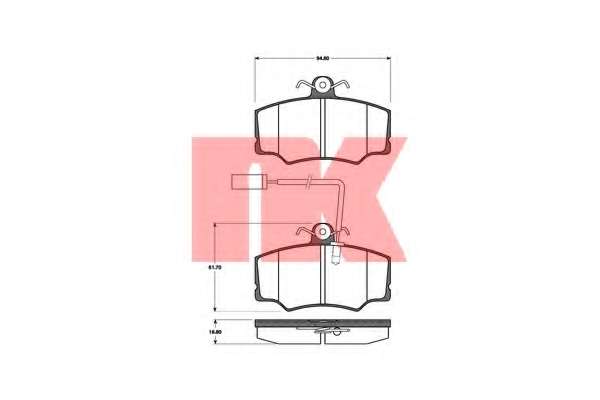Комплект тормозных колодок, дисковый тормоз