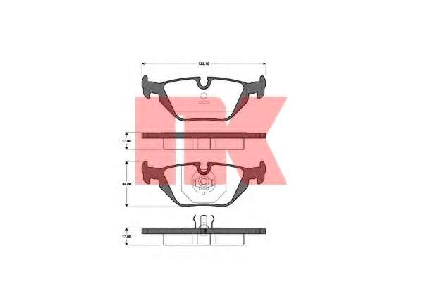Комплект тормозных колодок, дисковый тормоз