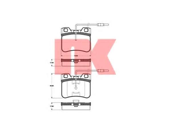 Комплект тормозных колодок, дисковый тормоз