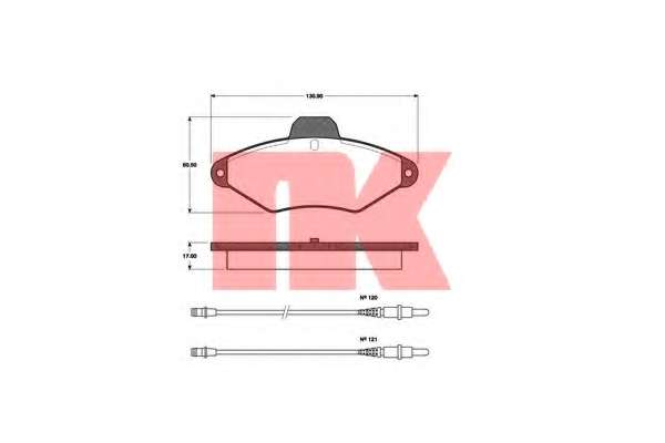 Гальмівні колодки, дискове гальмо (набір)