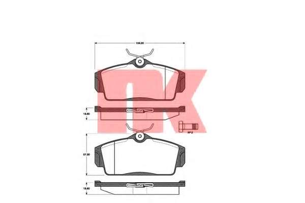 Комплект тормозных колодок, дисковый тормоз