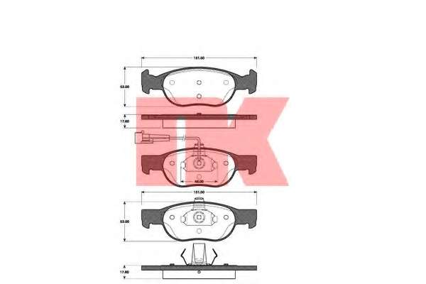 Комплект тормозных колодок, дисковый тормоз
