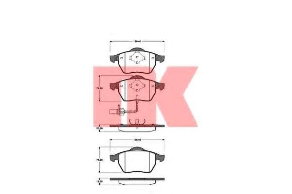 Комплект тормозных колодок, дисковый тормоз