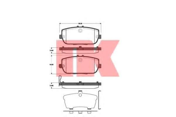 Комплект тормозных колодок, дисковый тормоз