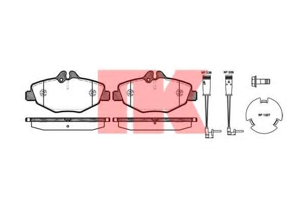 Комплект тормозных колодок, дисковый тормоз