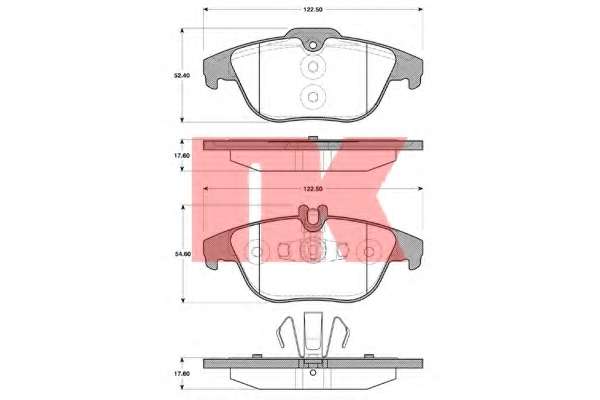 Комплект тормозных колодок, дисковый тормоз