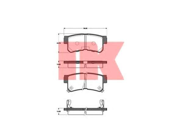 Комплект тормозных колодок, дисковый тормоз