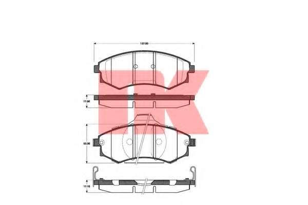 Комплект тормозных колодок, дисковый тормоз