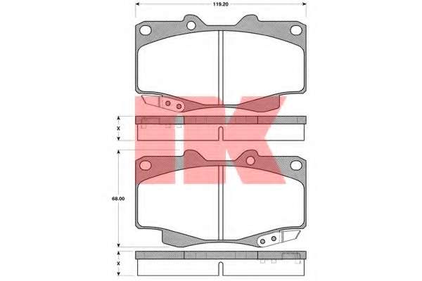 Комплект тормозных колодок, дисковый тормоз