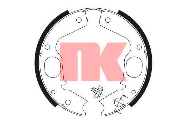 Комплект тормозных колодок, стояночная тормозная система