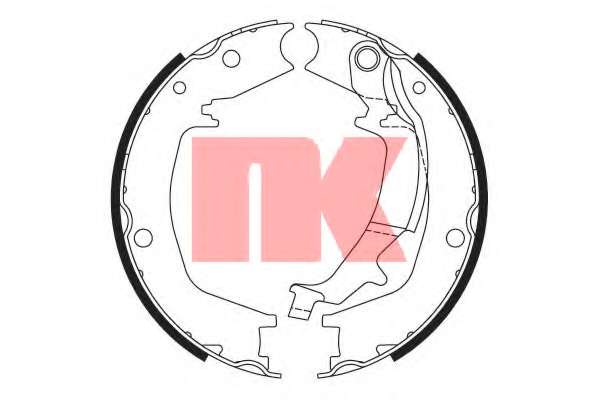 Комплект тормозных колодок, стояночная тормозная система