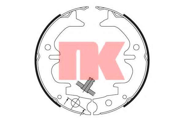 Комплект тормозных колодок, стояночная тормозная система