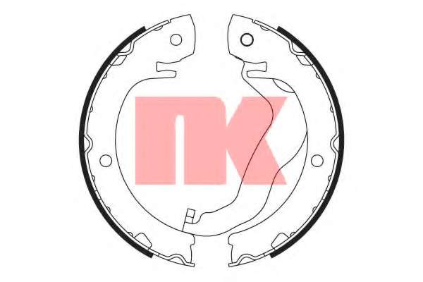 Комплект тормозных колодок, стояночная тормозная система
