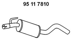 Средний глушитель выхлопных газов