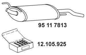 Глушитель выхлопных газов конечный