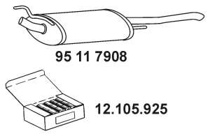 Глушитель выхлопных газов конечный