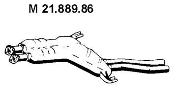 Средний глушитель выхлопных газов