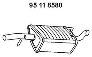 Глушитель выхлопных газов конечный