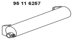 Средний глушитель выхлопных газов