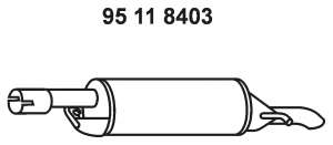 Глушитель выхлопных газов конечный