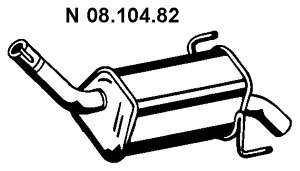 Глушитель выхлопных газов конечный