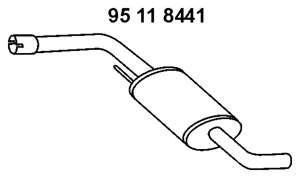 Средний глушитель выхлопных газов