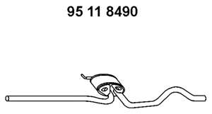 Средний глушитель выхлопных газов