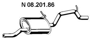 Глушитель выхлопных газов конечный