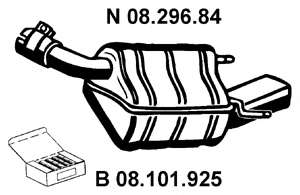 Глушитель выхлопных газов конечный